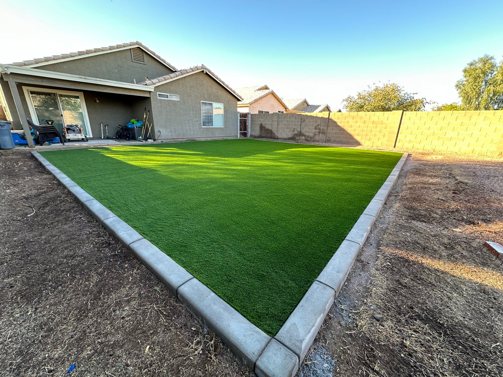 Front yard turf install Surprise AZ